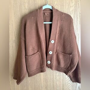 Babaa Brown Cardigan Sweater